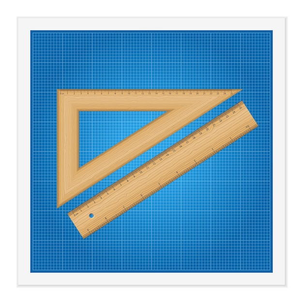 Blueprint and ruler instruments