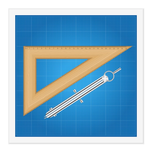 Blueprint and ruler instruments
