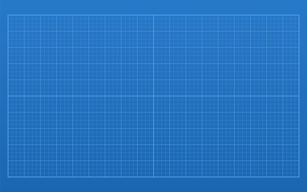 blueprint background. blue lined architecture backdrop. technical industrial concept illustration. wide wallpaper, pattern digital paper. blank template. vector illustration.