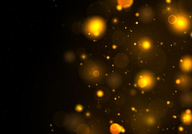 blurred bokeh light on background. abstract glitter defocused sparks.