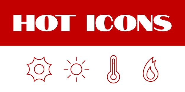 Bộ biểu tượng đường nét lửa nóng Biểu tượng lửa vector minh họa biểu tượng ngọn lửa lửa nóng ngọn lửa lửa nóng