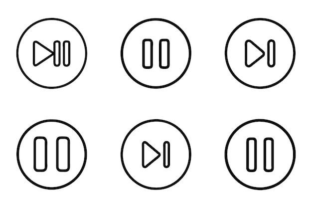 Bộ biểu tượng tạm dừng ở định dạng vector