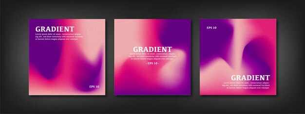 Bộ mẫu thiết kế bìa với nền gradient rực rỡ Thiết kế hiện đại hợp thời trang