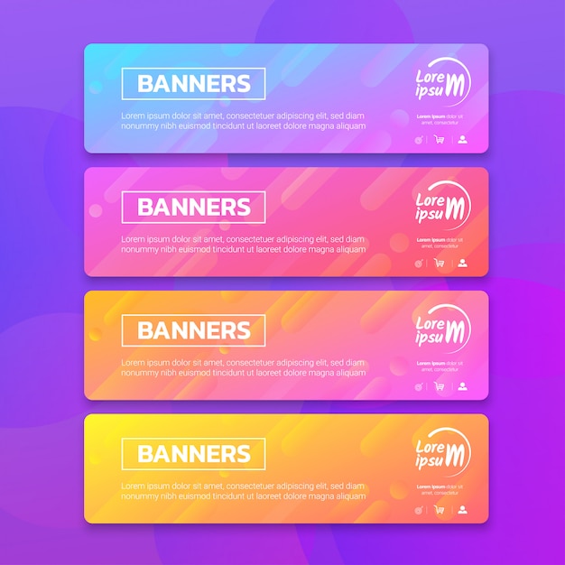 Bộ sưu tập banner trừu tượng