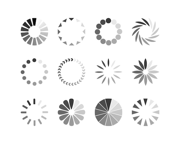 Bộ sưu tập biểu tượng trạng thái thanh tải Vector hình ảnh minh họa Bộ biểu tượng vector đã tải Tiến trình tải xuống Tải xuống hoặc Tải lên