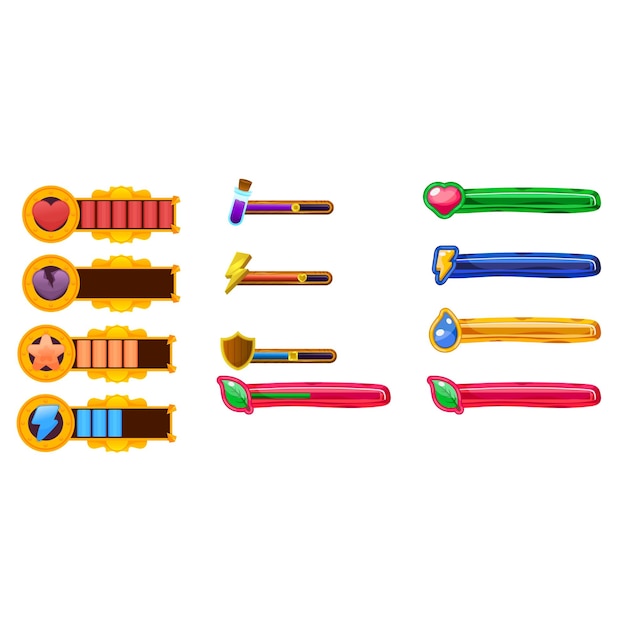 Bộ sưu tập các đối tượng vector nghệ thuật pixel tối giản được cô lập Các nút trò chơi Pixel Trò chơi pixe gợi nhớ video
