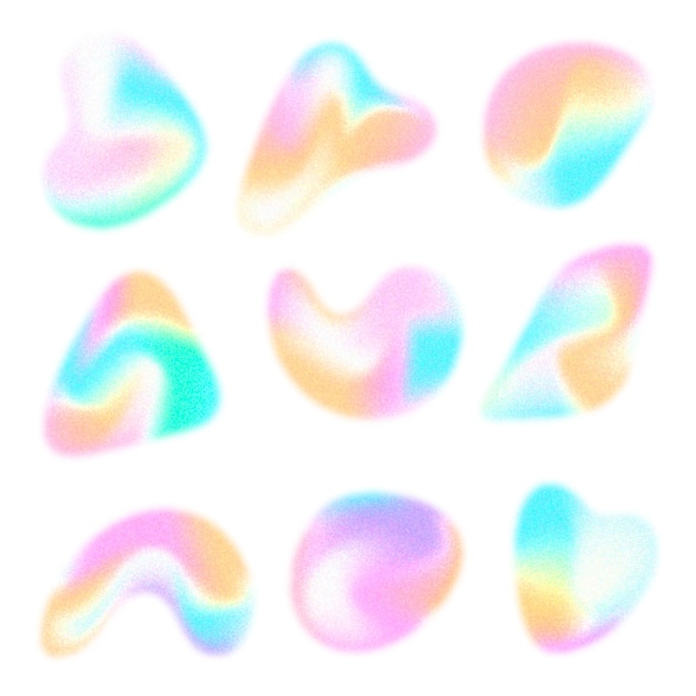 Bộ sưu tập hình dạng gradient hạt