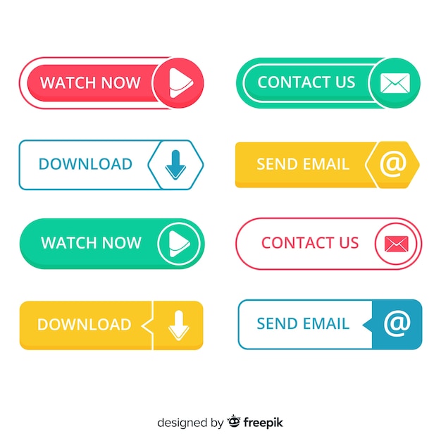 Bộ sưu tập nút web phẳng
