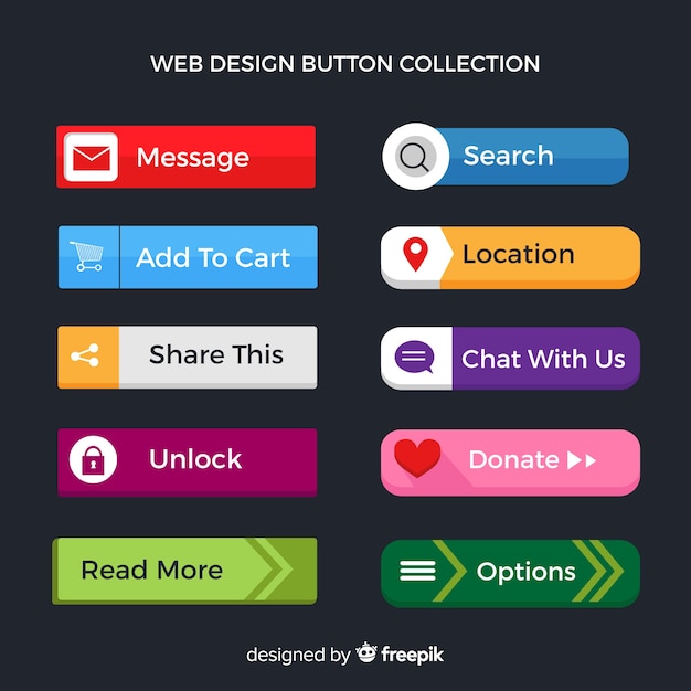 Bộ sưu tập nút web phẳng
