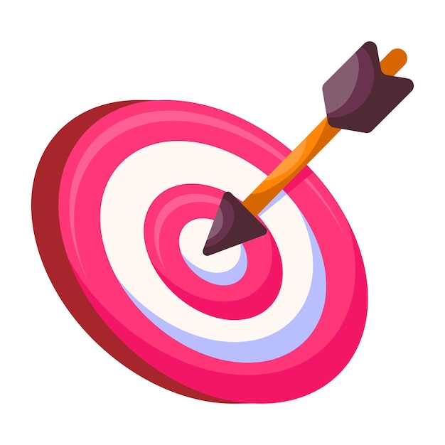 board with archery arrow showcasing hitting game