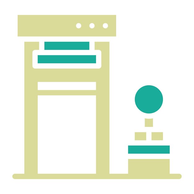 Boarding Gate vector icon illustration of Immigration iconset