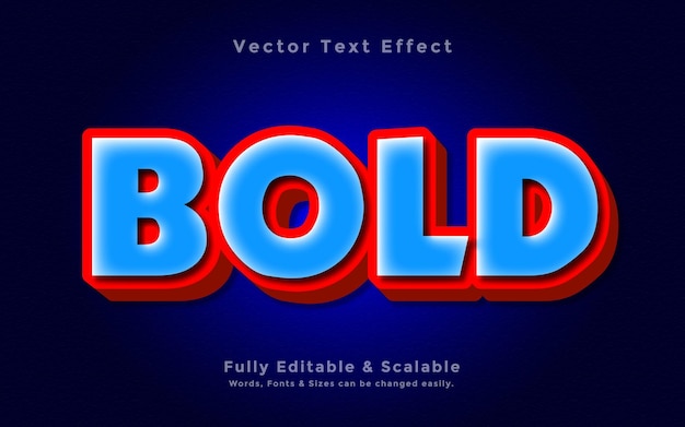 bold 3d vector text effect fully editable