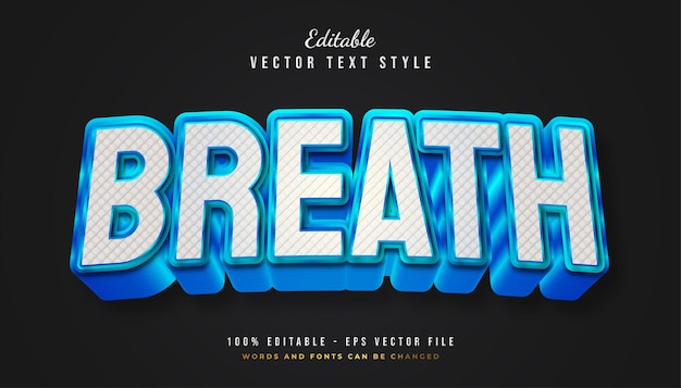 bold breath text style in white and green with texture and embossed effect