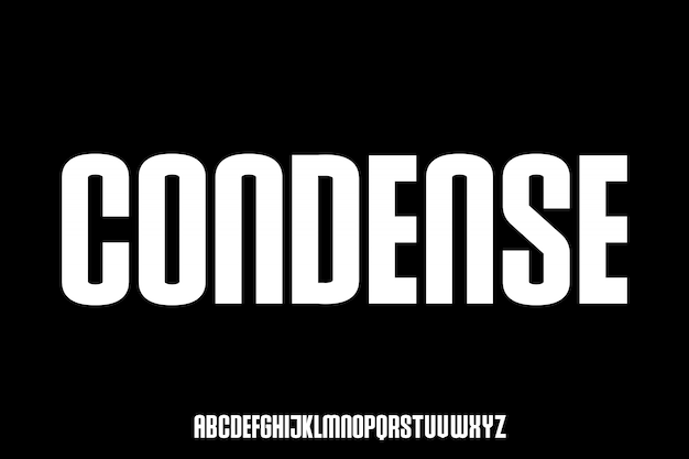 bold condensed font