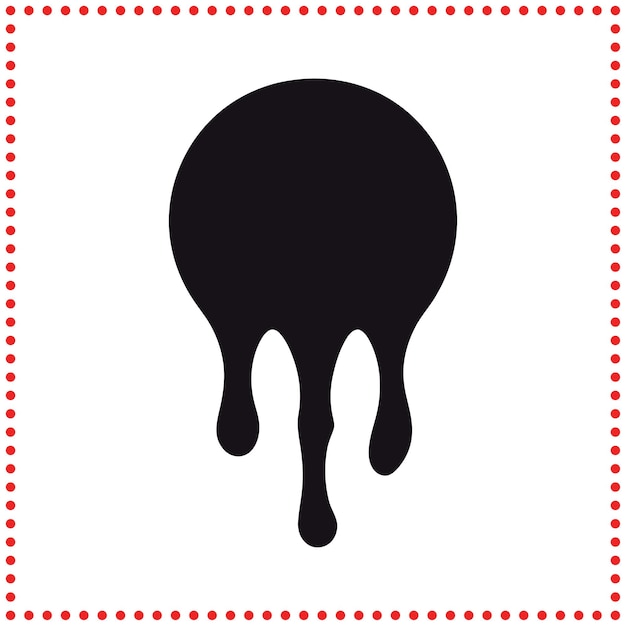 Bold Dripping Circle Silhouette Vector Ideal for Contemporary Art and Branding
