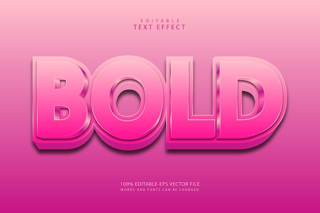 bold editable text effect 3 dimension emboss modern style