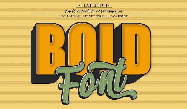 bold font vector text effect editable alphabet cartoon comic big simple retro vintage