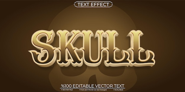 Bone Skull Editable and Scalable Text Effect