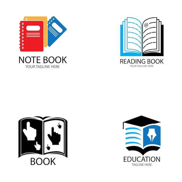 book education logo template vector illustration design