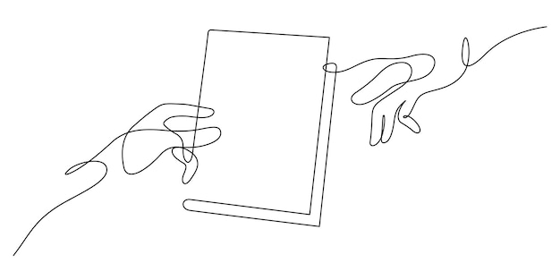 bookcrossing concept one line drawing continuous illustration