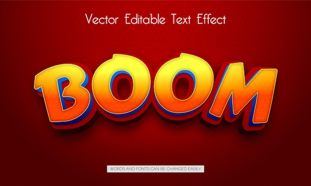 Boom 3d editable text style effect