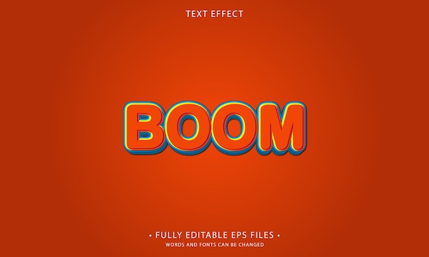 Boom style editable text effect