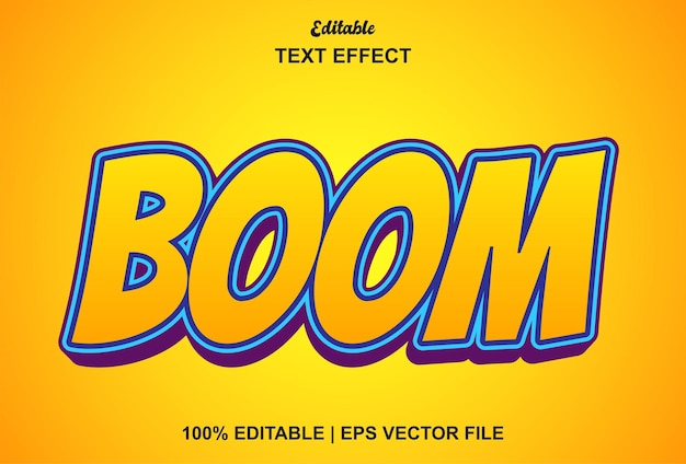 Boom text effect with text style and editable