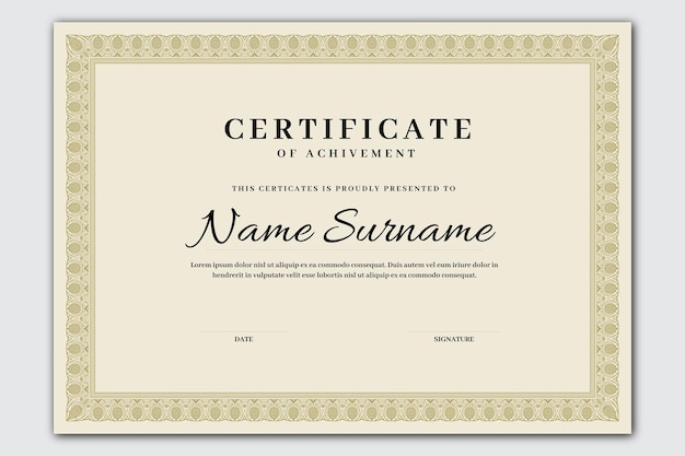 border art design for image and certificate