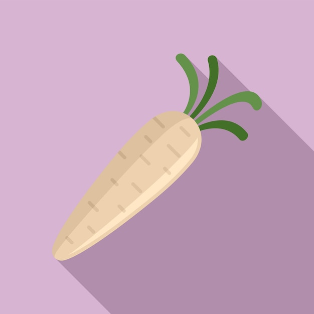 Botanical parsnip icon Flat illustration of botanical parsnip vector icon for web design