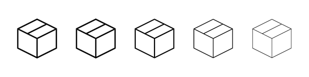 Box pack icon Vector logo sign