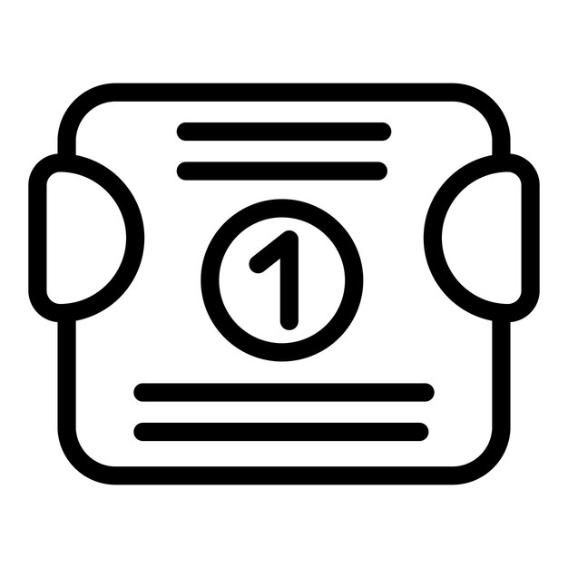 Boxing round board icon outline vector Fight club Box ring