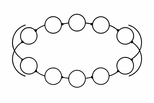 Bracelet line art elegant sketch showcasing timeless and refined design
