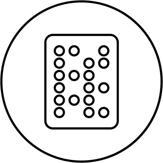 braille text icon vector image can be used for disability