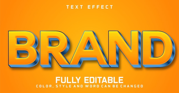 brand editable text effect editable text style concept