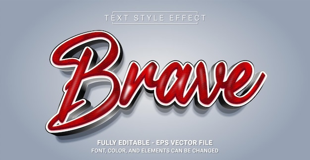 brave text style effect editable graphic text template