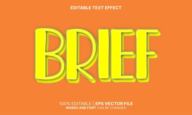 Brief text effect