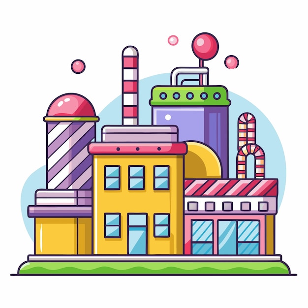Bright Candy Factory Vector Icon Design