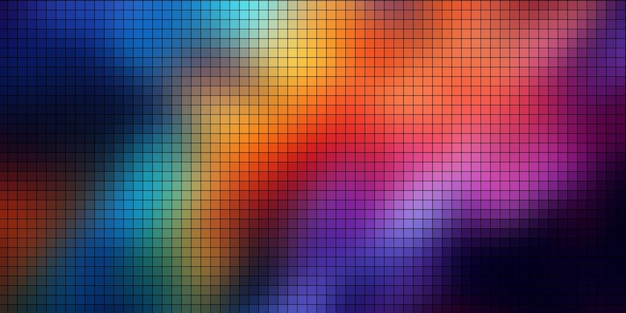 bright coloured banner with a mosaic pattern design