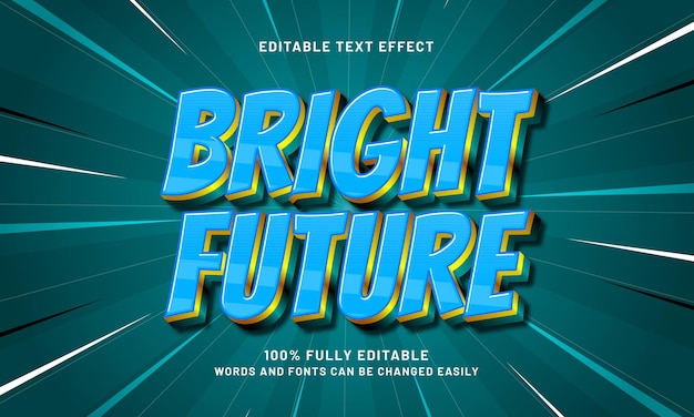 bright future editable text effects with a nice and kids theme