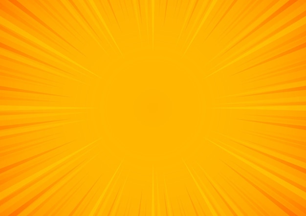 Bright orange and yellow rays vector background