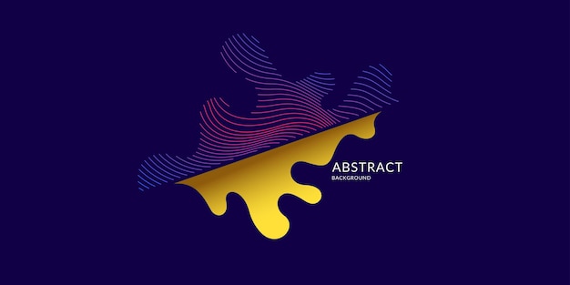 Bright poster with dynamic waves. Vector illustration minimal flat style