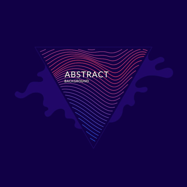 Bright poster with dynamic waves. Vector illustration minimal flat style