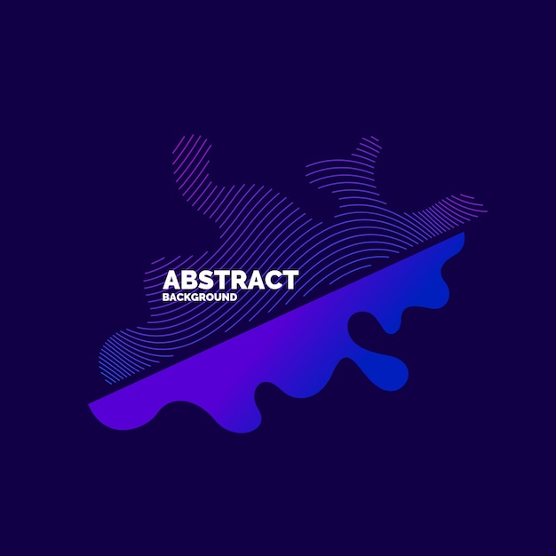 Bright poster with dynamic waves. Vector illustration minimal flat style