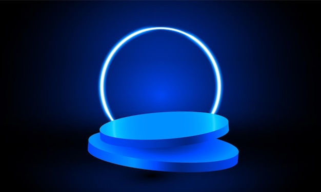 Bright stadium neon lights vector design