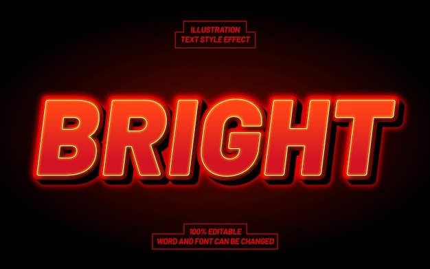 Bright Text Style Effect