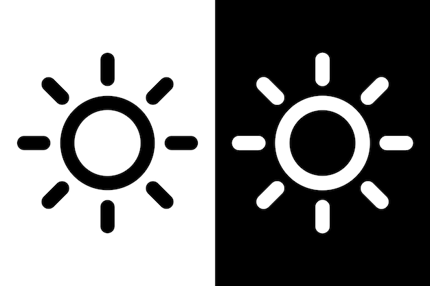 Brightness symbol icon vector illustration Intensity setting art