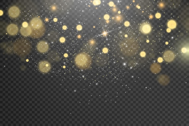 Brilliant gold dust vector shine Glittering shiny ornaments for background Vector illustration