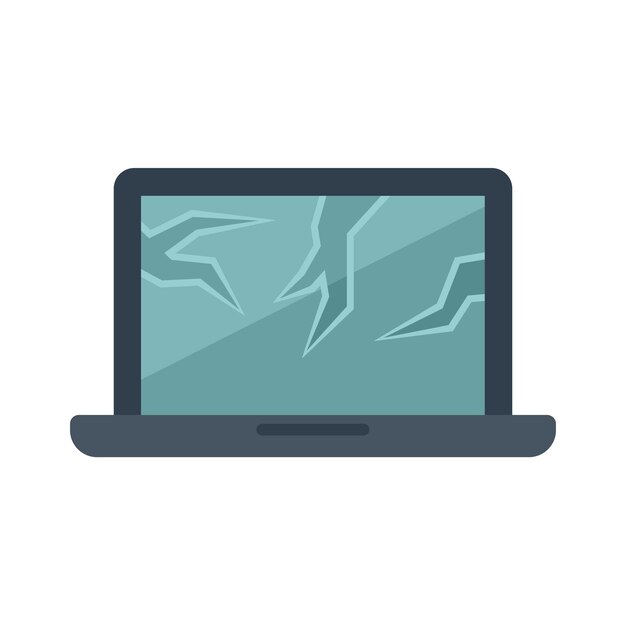 Broken laptop screen showing need for repair