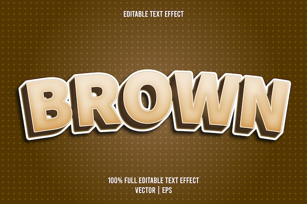 Brown editable text effect comic style