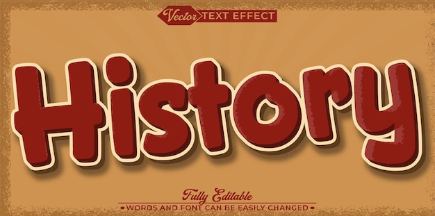 Brown History Vector Editable Text Effect Template